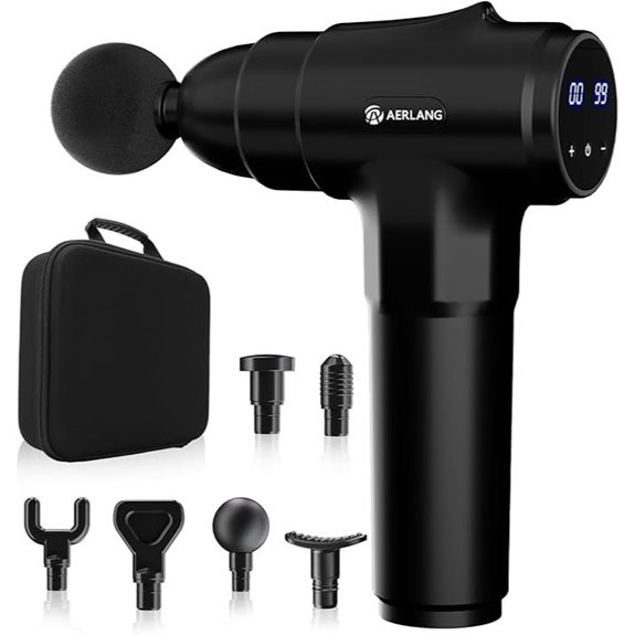 AERLANG Deep Tissue Massage Gun with 6 Heads
