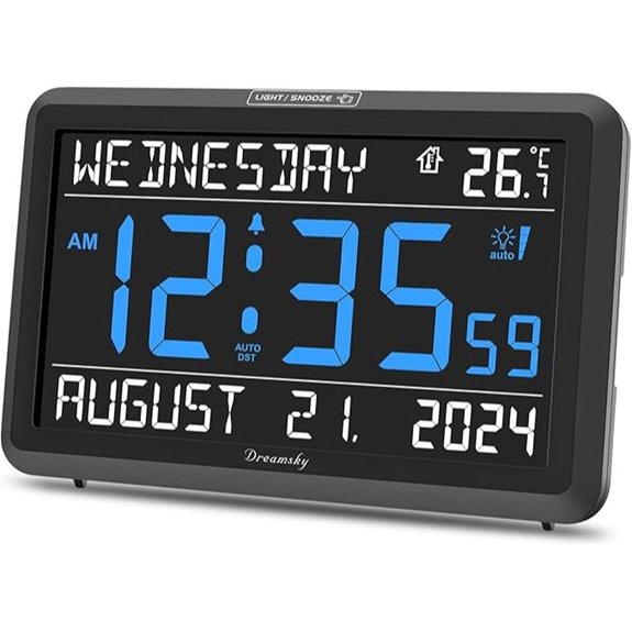 DreamSky Digital Clock with Date Alarm & USB Port