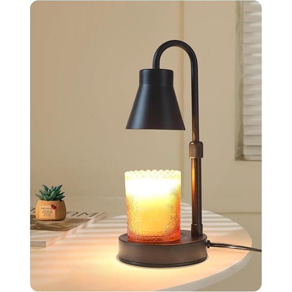 Adjustable Candle Warmer Lamp with Dimming Black