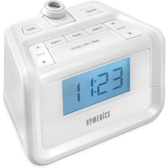 HoMedics Dual Alarm Digital FM Clock Radio