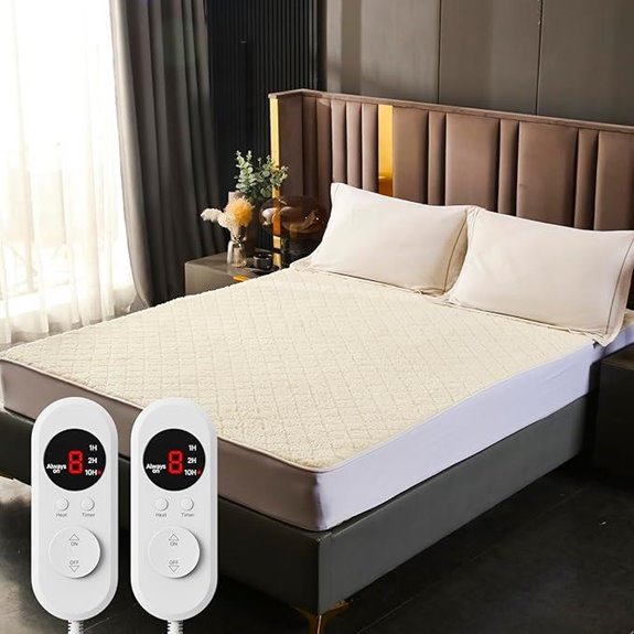 Heated King Mattress Pad with Dual Controls