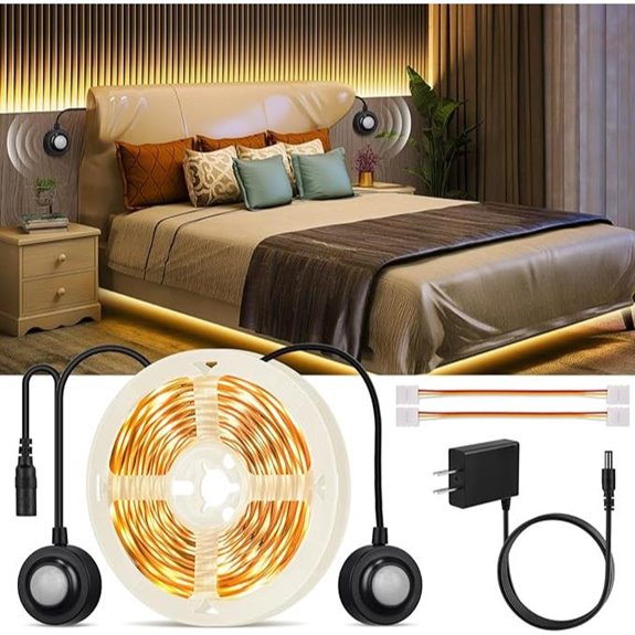 HOUHUI Dual Motion Sensor LED Strip Lights (16.4ft)