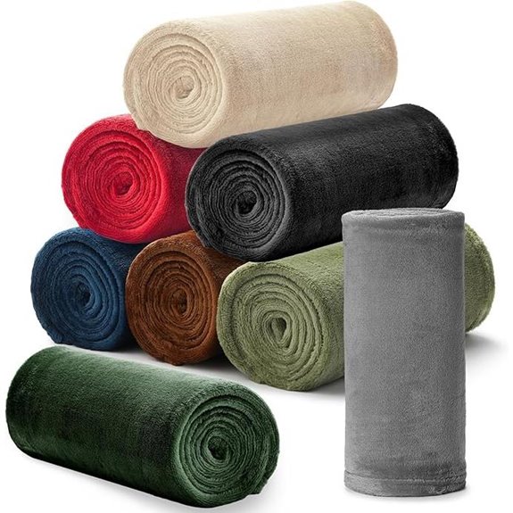 8 Pcs Flannel Fleece Throw Blankets Bulk 50x60