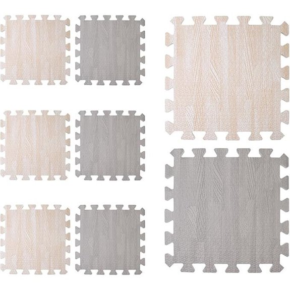 8 Pack Interlocking Rug Pads for Noise Reduction