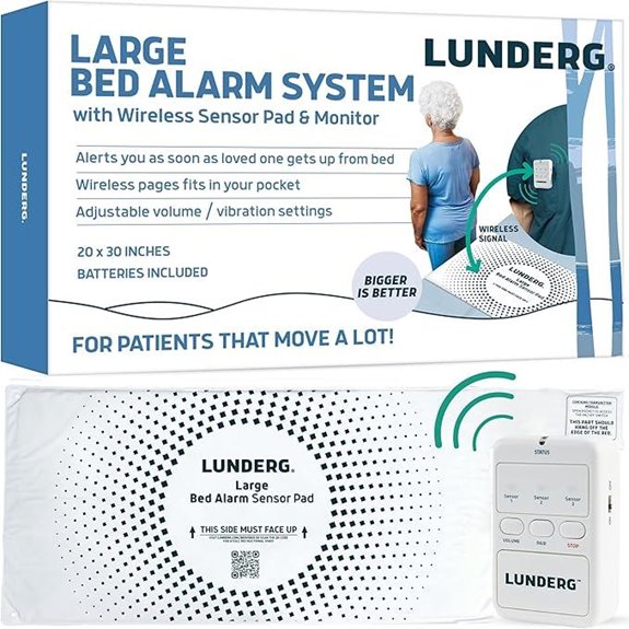 Lunderg Large Bed Alarm for Elderly & Dementia