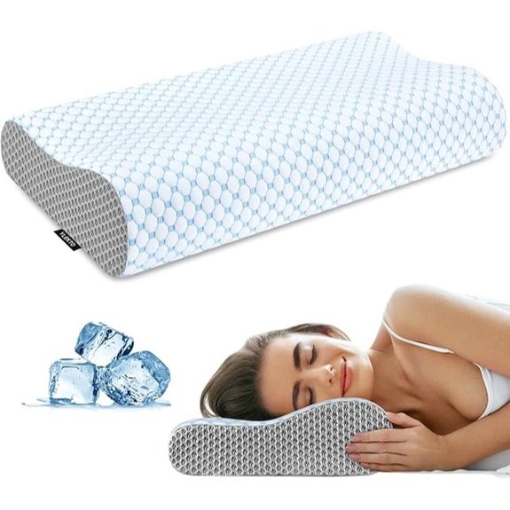 Contoured Memory Foam Neck Pillow for Pain Relief