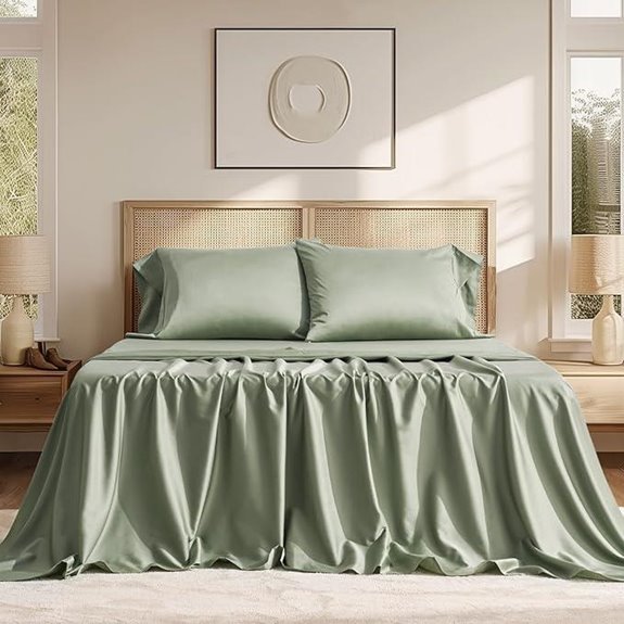 Evergracehome Cooling Tencel Sheets Set Queen Sage