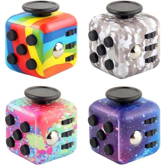 Fidget Cube 4-Pack for Anxiety and Focus