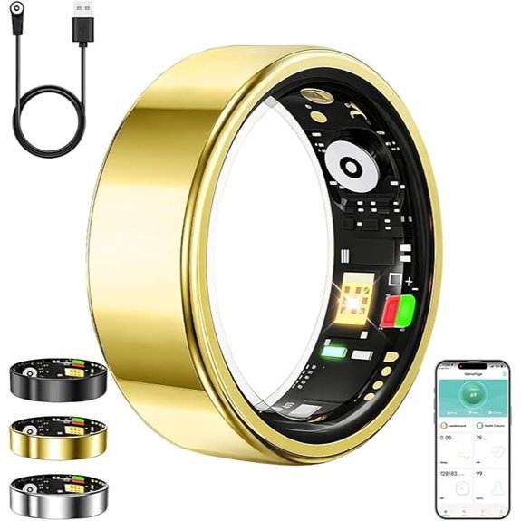 Smart Fitness Ring with Heart Rate and Sleep Monitoring