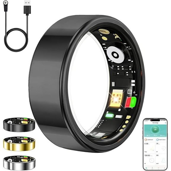 Smart Fitness Ring with Heart Rate & Sleep Monitoring