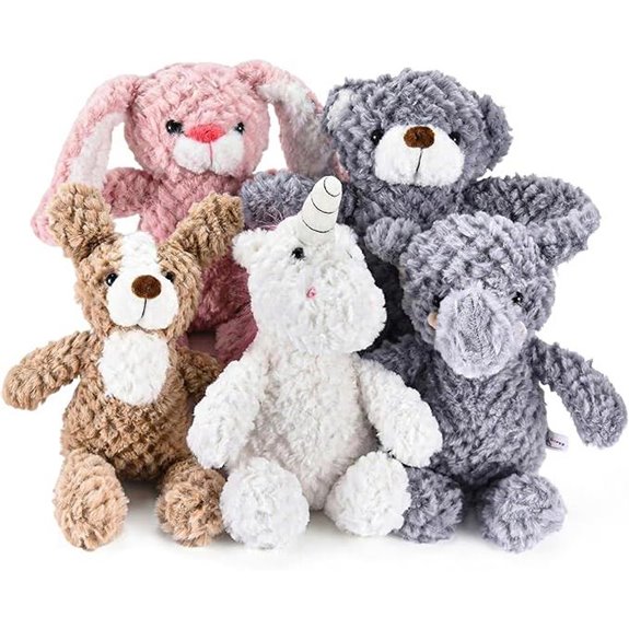 5 Pack Plush Animals and Teddy Bears Set