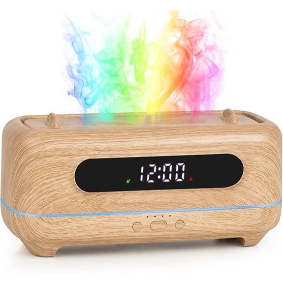 Flame Aromatherapy Diffuser with Alarm and Mood Lighting