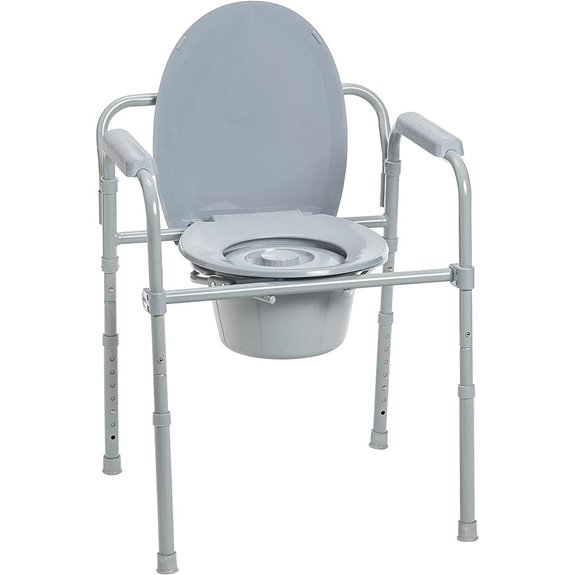 foldable steel commode chair