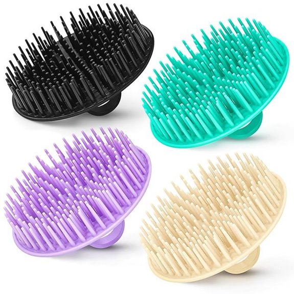 4-Pack Scalp Exfoliator & Massage Brush