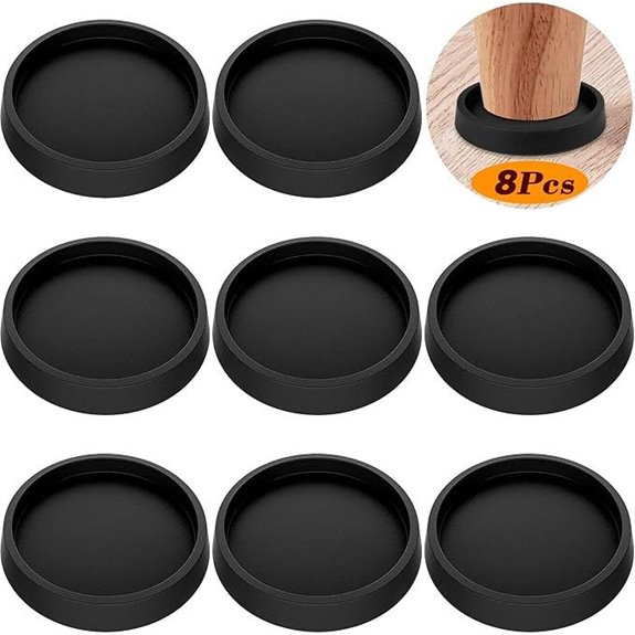 Furniture Leg Coasters 8Pcs Rubber Floor Protectors
