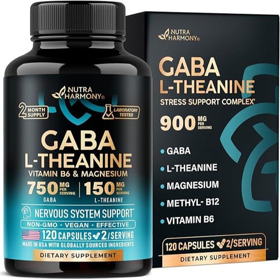 GABA L-Theanine 900mg Calm & Sleep Support Capsules