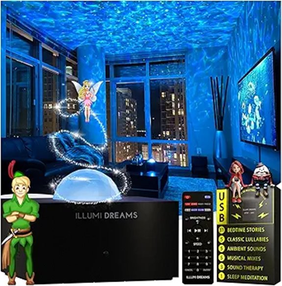 Star Projector Galaxy Night Light with Stories & Speaker