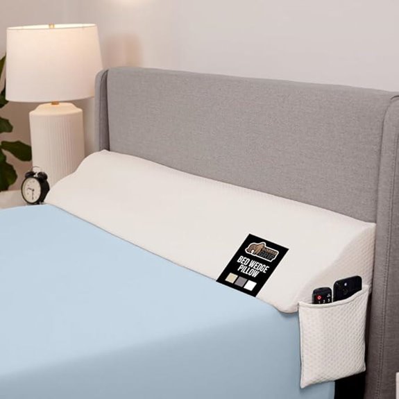 Gorilla Grip Queen Bed Wedge Pillow with Gripping Dots