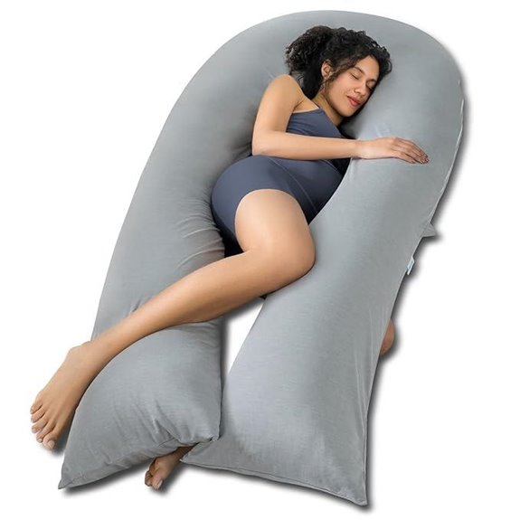 QUEEN ROSE U-Shaped Pregnancy Body Pillow Grey