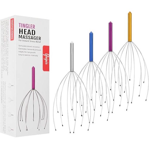 4 Pack Handheld Scalp Massagers for Relaxation
