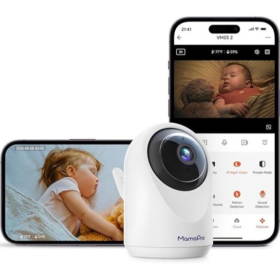 WiFi Baby Monitor with 2K Night Vision and Alerts