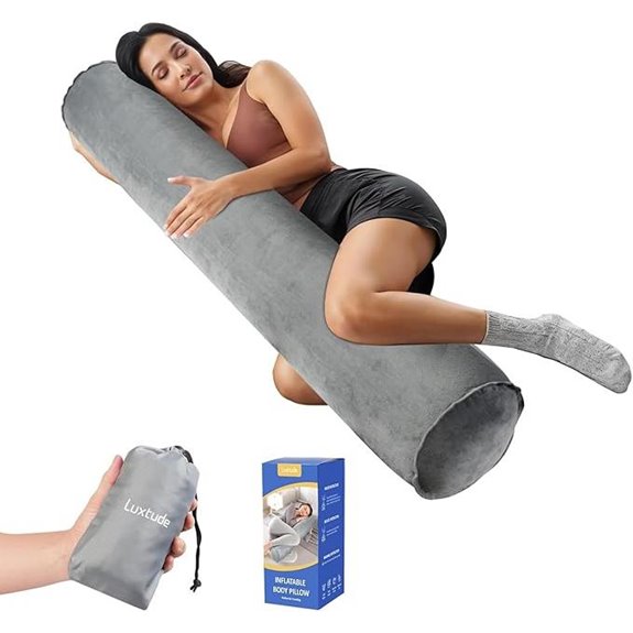 Luxtude Inflatable Travel Body Pillow for Adults