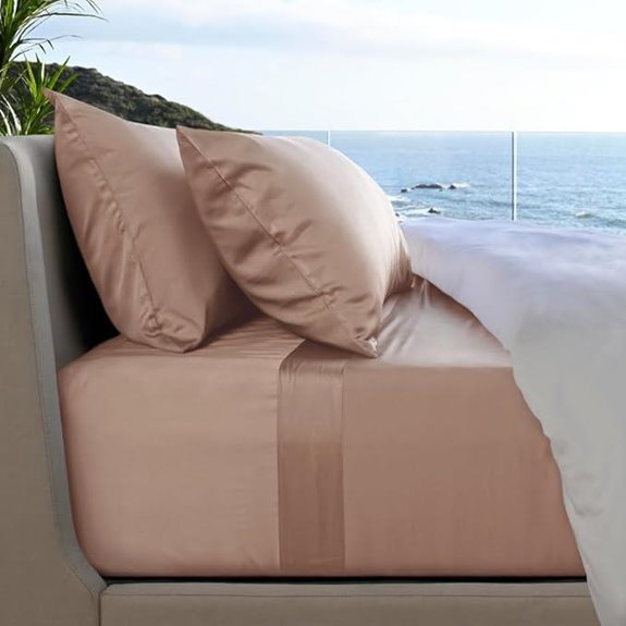 Cariloha 4-Piece Sateen Sheet Set King Blush