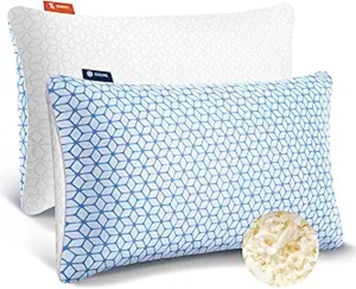 Memory Foam Pillows Set of 2 King Size Adjustable