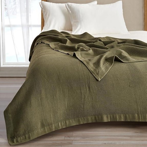 Great Bay Cotton King Size Waffle Bed Blanket