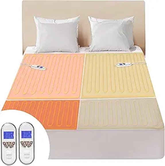 Bwarm Cal King Heated Mattress Pad with Dual Control