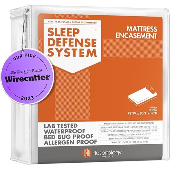 Hospitology Mattress Encasement King Waterproof Dust Mite Proof