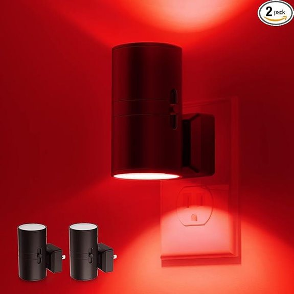 L LOHAS Red Night Light 2-Pack with Light Sensor