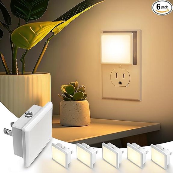 L LOHAS 6-Pack Plug-in Night Lights with Sensor