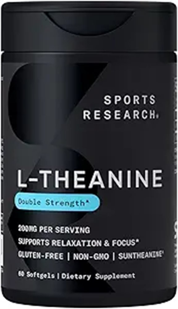 Sports Research L-Theanine Softgels for Focus & Relaxation