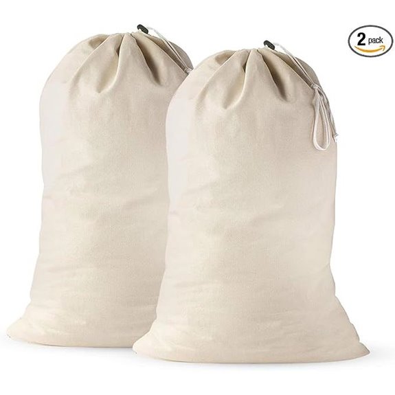 Large Cotton Laundry Bags 24x36 Inch (2 Pack)