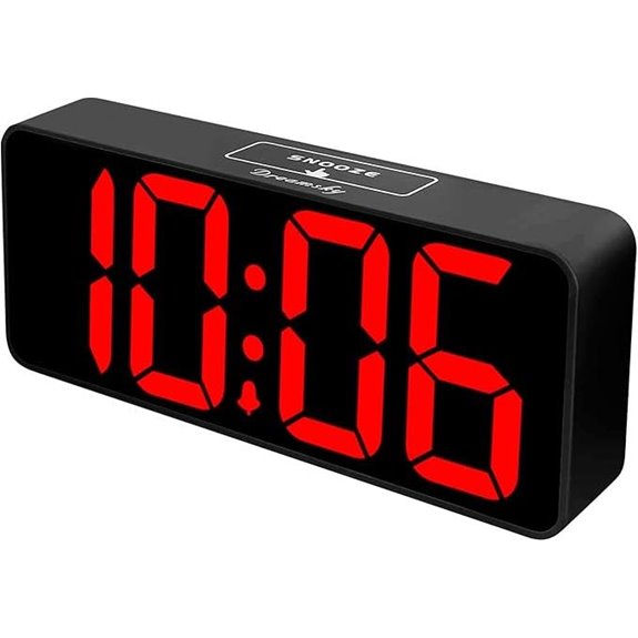 DreamSky Large Digital Alarm Clock with USB Ports