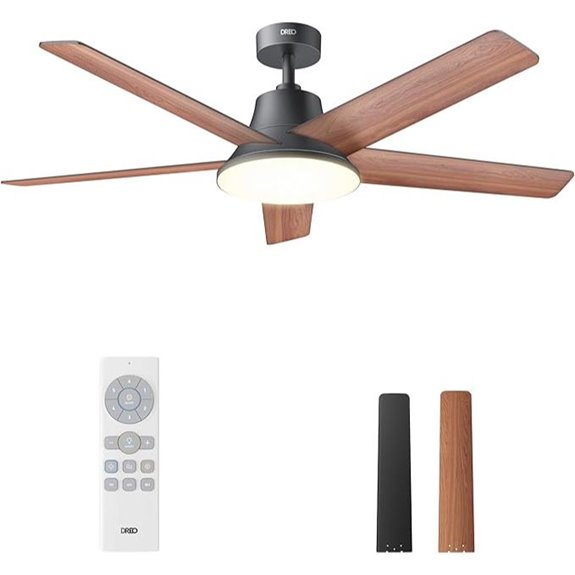 Dreo 52-Inch Dimmable LED Ceiling Fan with Remote