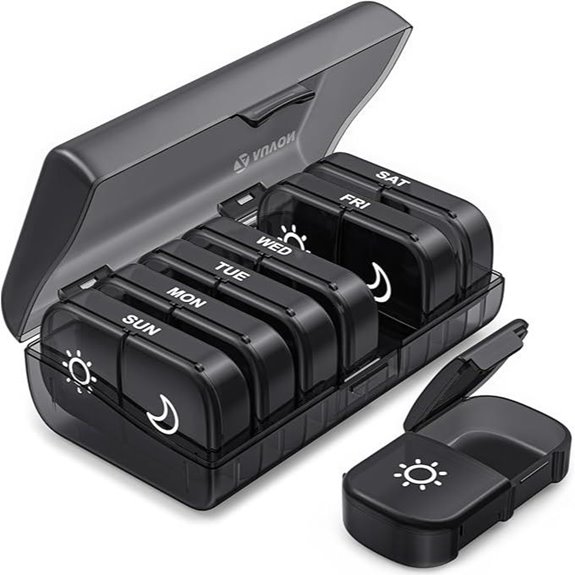 AUVON XL Weekly Pill Organizer with Large Openings