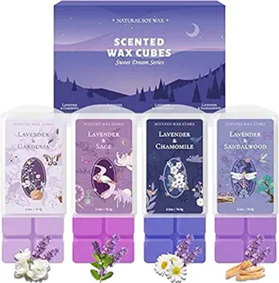 SCENTORINI Scented Wax Melts Lavender & Gardenia 4-Pack
