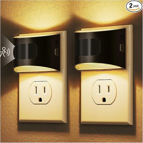 DORESshop 2-Pack LED Night Lights with Motion Sensor