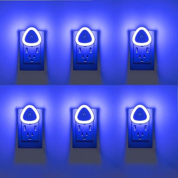 KINUR LED Nightlights 6-Pack Dusk to Dawn Sensor