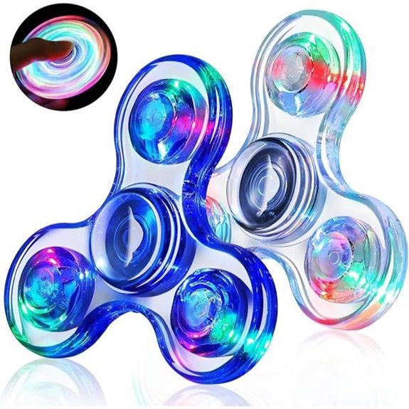 Gigilli Light-Up Fidget Spinners for Kids (2 Pack)