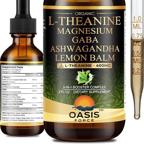 L-Theanine 400mg Liquid Drops with GABA & Herbs