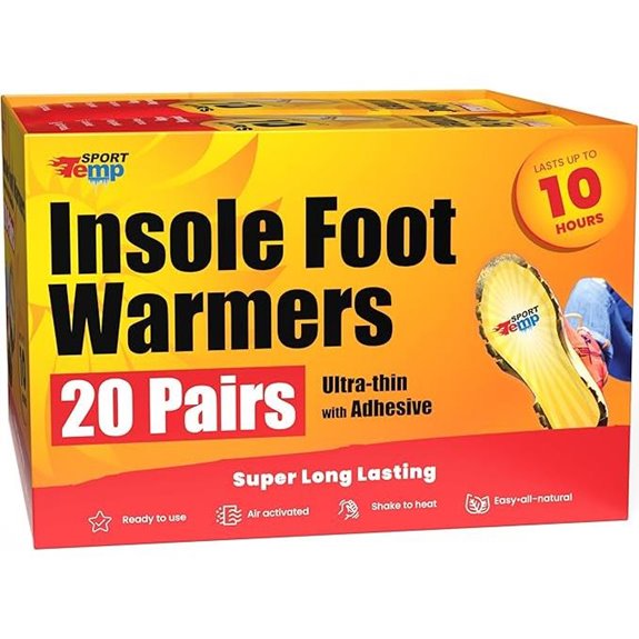 Insole Foot Warmers with Up to 10 Hours Heat
