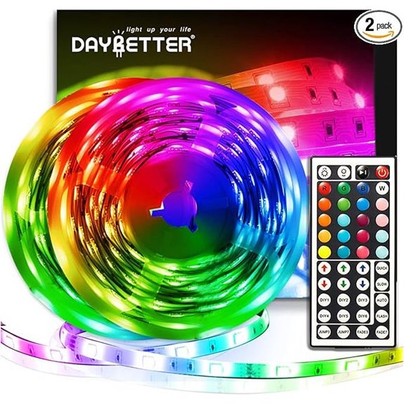 DAYBETTER 32.8ft LED Strip Lights with Remote