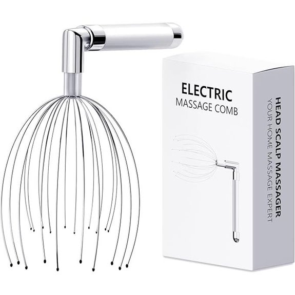 Electric Head Massager with Metal Fingers for Relaxation