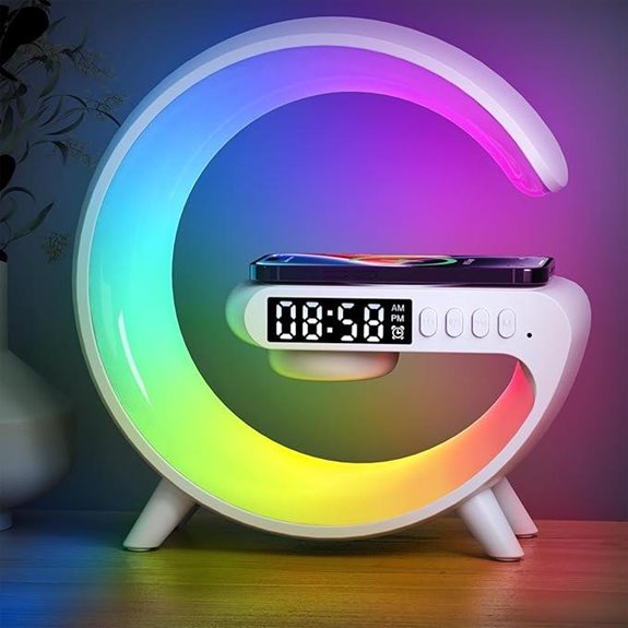 Mini LED Table Lamp with Wireless Charger and Bluetooth