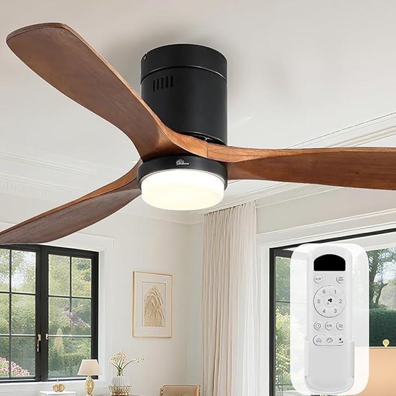 Sofucor 52-Inch Modern Ceiling Fan with Lights