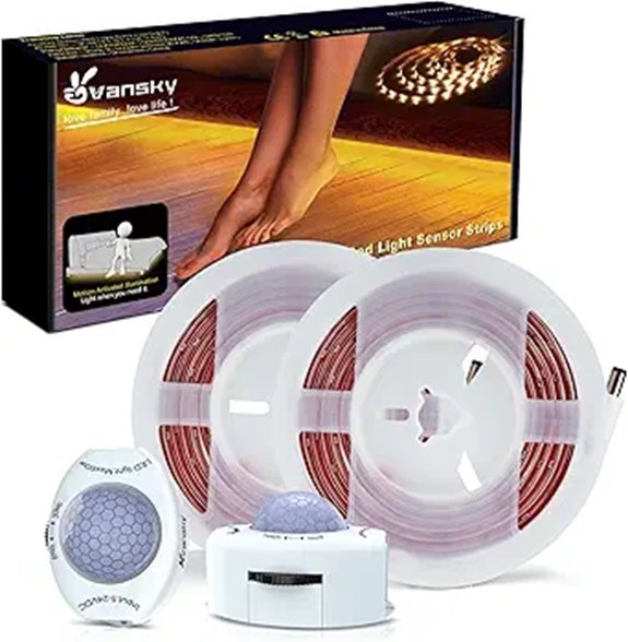Vansky Motion-Activated Bed Light with Dual LED Strips
