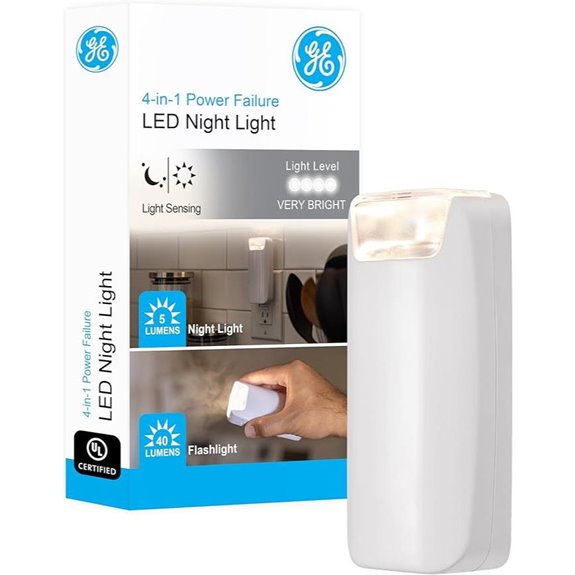 GE 4-in-1 Power Outage Night Light with Flashlight